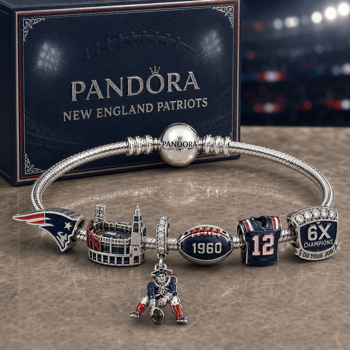 NEP Silver Charm Bracelet Set NTVA