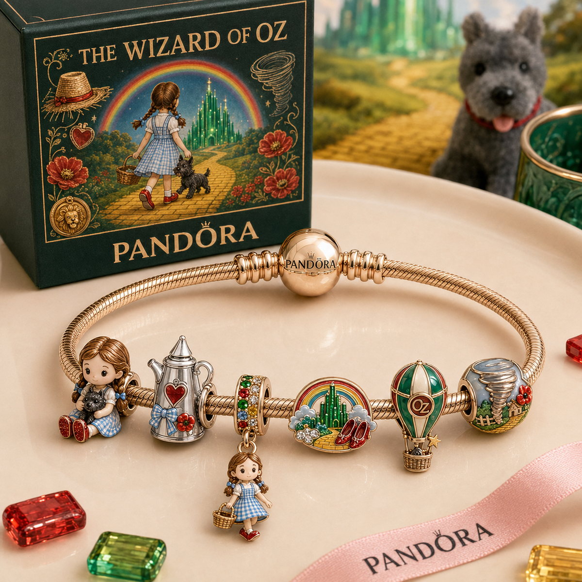 TWOZ Silver Charm Bracelet Set HQH