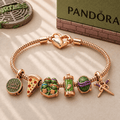 NJT Rose Gold Charm Bracelet Set TTTT