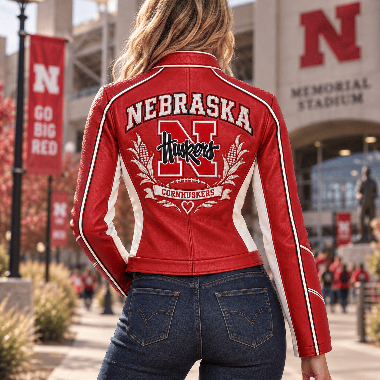 Premium NCH Cropped Leather Zipper Jacket PVNA