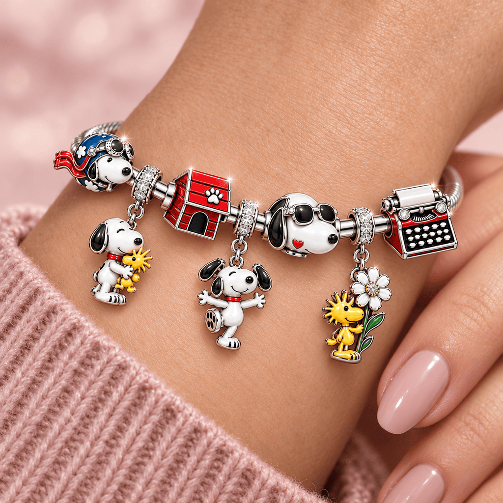SNPY Sliver Charm Bracelet Set TMH