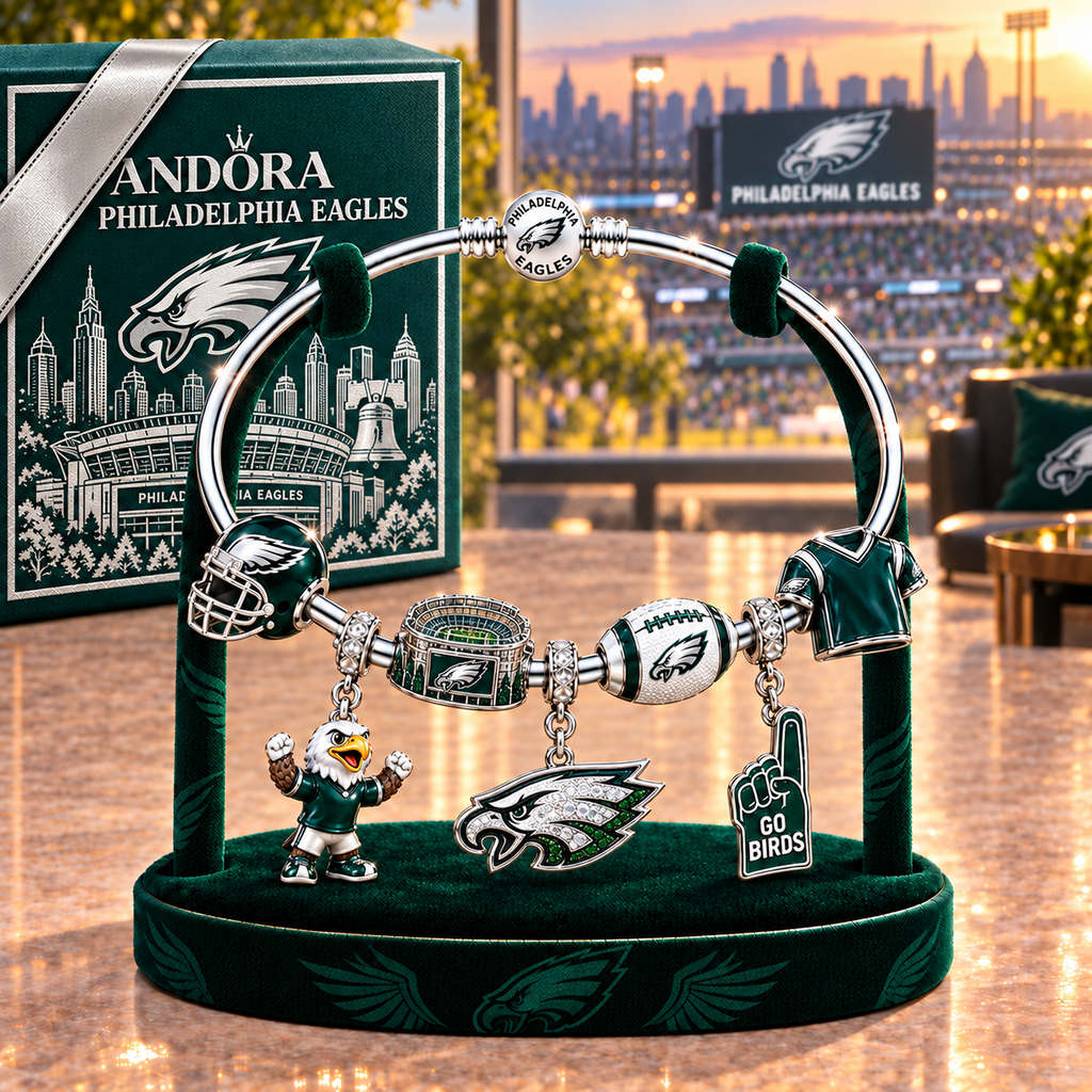 PLDE Silver Charm Bracelet Set TMH