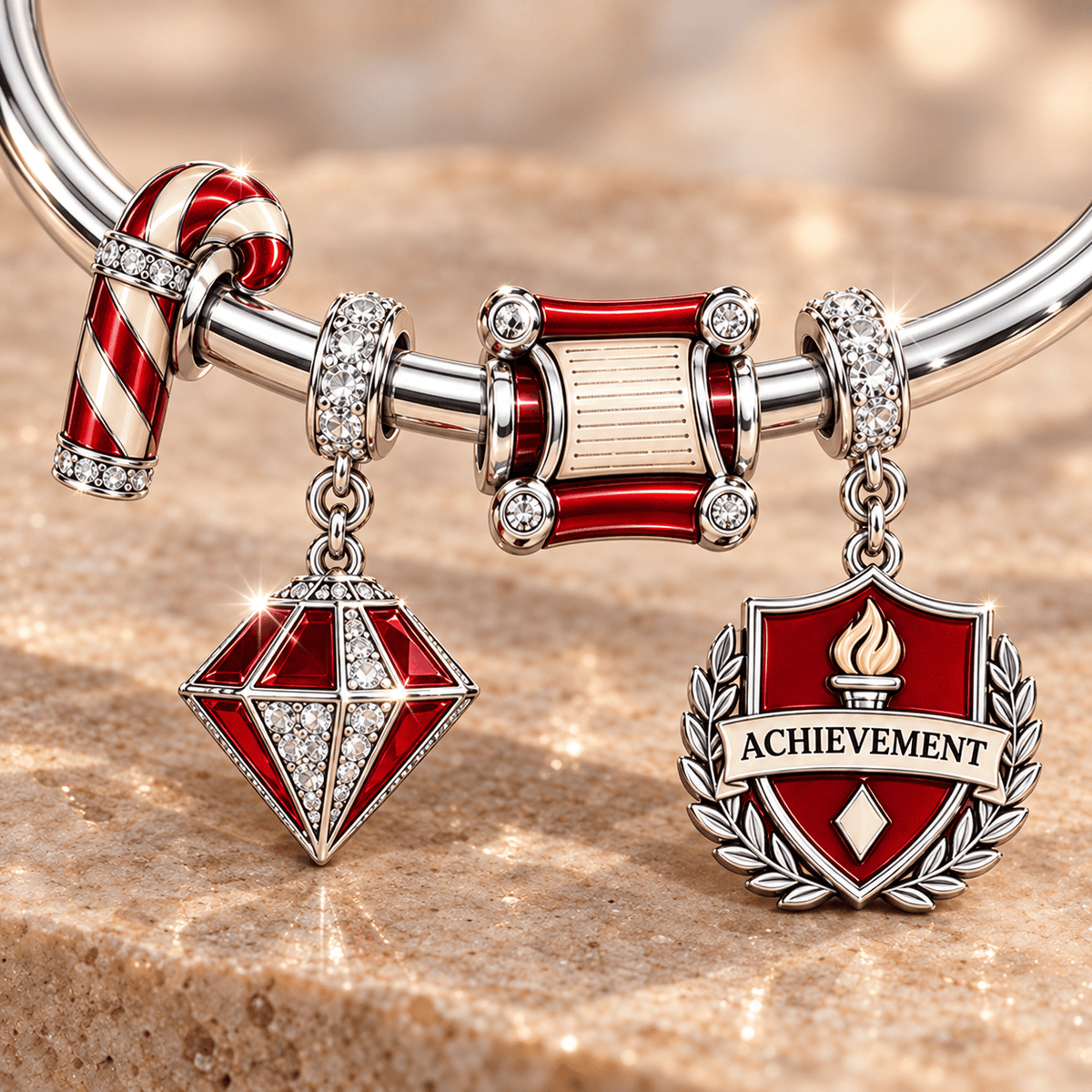 KPAP Silver Charm Bracelet Set TMH