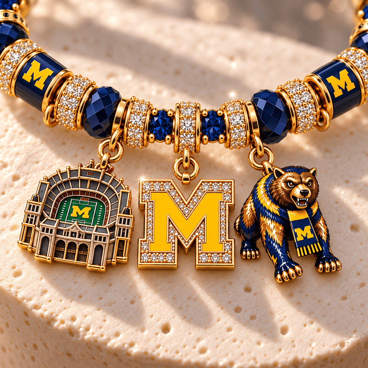 MWR Gold Charm Bracelet Set NHVH