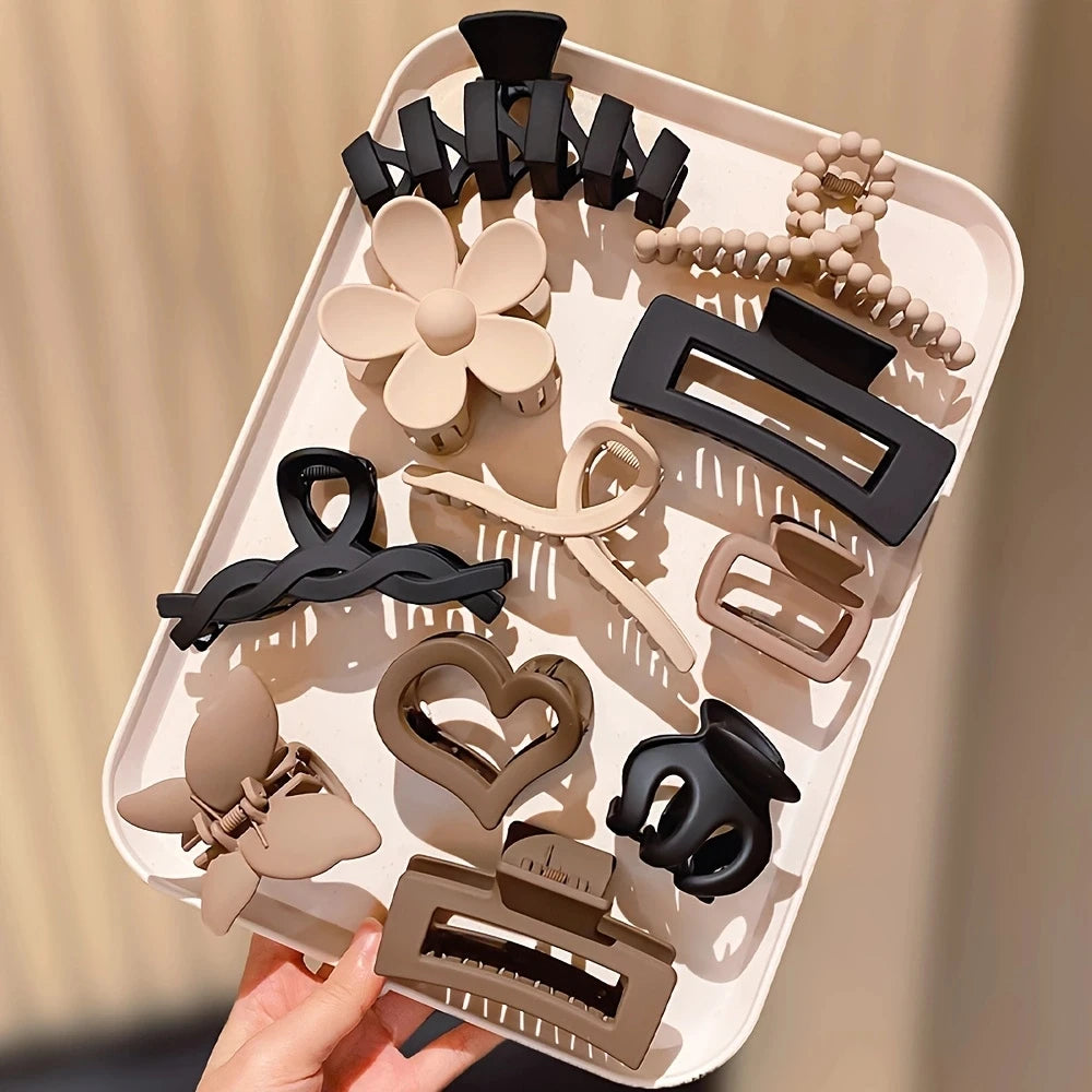 11Pcs Fashion Hair Claws Clips Set for Women Girls High-End Styling Hair Accessories