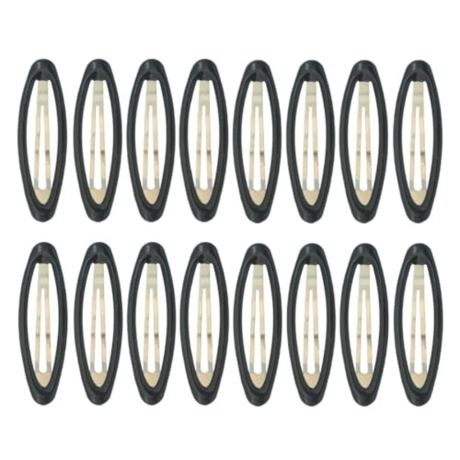 16 Pieces Hair Clips for Thick Hair 2.8 Inch Oval Shape Black XL Metal Snap Non-Slip Hair Grips for Women Hair Accessories